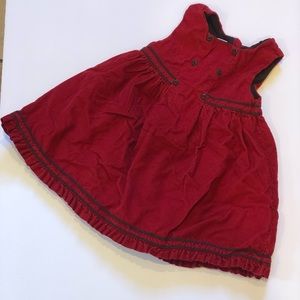 Baby gap red corduroy dress